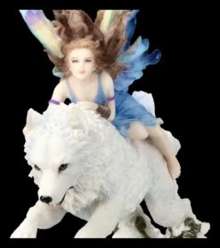 Schmetterlings-Elfe Reitet Auf Wolf - Free Spirit -Charaktermodell Geschäft 2D FS13436 Schmetterlings Elfe reitet auf Wolf Free Spirit 4 1280x1280