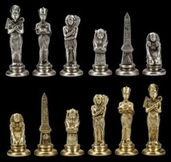 Metall Schachfiguren Set - Altes Ägypten