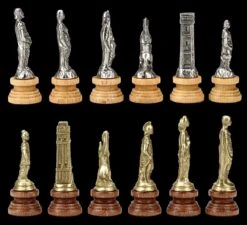 Metall Schachfiguren Set - Römer Vs. Barbaren -Charaktermodell Geschäft 2D FS21142 Metall Schachfiguren Set Roemer vs Barbaren 8 1280x1280