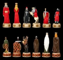 Schachfiguren Set - Engländer Vs. Schotten -Charaktermodell Geschäft 2D FS22987 Schachfiguren Set Englander vs Schotten hinten 1280x1280