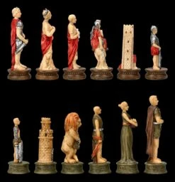 Schachfiguren Set - Römer Vs. Gladiatoren -Charaktermodell Geschäft 2D FS22989 Schachfiguren Set Romer vs Gladiatoren rechts 1280x1280