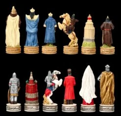 Schachfiguren Set - Russen Vs. Mongolen -Charaktermodell Geschäft 2D FS22997 Schachfiguren Set Russen vs Mongolen hinten 1280x1280