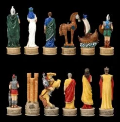 Schachfiguren Set - Kampf Um Troja -Charaktermodell Geschäft 2D FS22998 Schachfiguren Set Kampf um Troja hinten 1280x1280