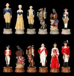 Schachfiguren Set - Amerikanischer Unabhängigkeitskrieg