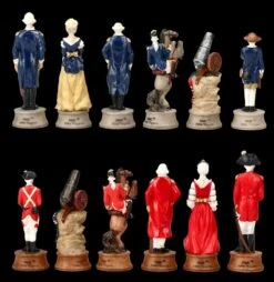 Schachfiguren Set - Amerikanischer Unabhängigkeitskrieg -Charaktermodell Geschäft 2D FS23001 Schachfiguren Set Amerikanischer Unabhangigkeitskrieg hinten 1280x1280