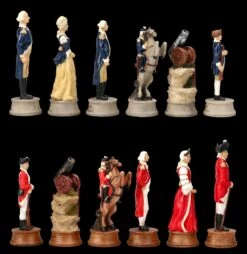 Schachfiguren Set - Amerikanischer Unabhängigkeitskrieg -Charaktermodell Geschäft 2D FS23001 Schachfiguren Set Amerikanischer Unabhangigkeitskrieg rechts 1280x1280