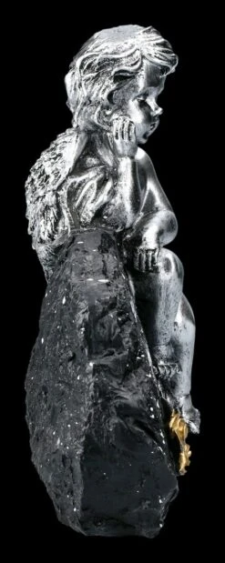 Grabengel Figur Silberfarben - Wir Vermissen Dich -Charaktermodell Geschäft 2D FS23003 Grabengel Figur silberfarben Wir vermissen Dich 5 1280x1280