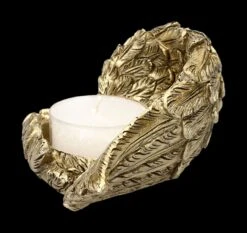 Teelichthalter - Goldener Engelsflügel Liegend -Charaktermodell Geschäft 2D FS23409 TeelichthalterGoldener Engelsflugel liegend 3 1280x1280