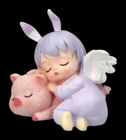 Dekofigur - Schlafendes Engelchen Mit Schweinchen -Charaktermodell Geschäft 2D FS23615 Dekofigur Schlafendes Engelchen mit Schweinchen 6 1280x1280