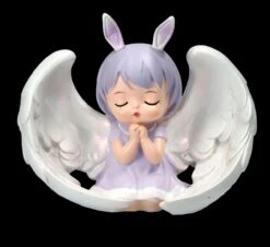 Dekofigur - Betendes Engelchen Mit Flügeln Lila