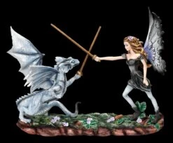Elfenfigur Rita - Schwertkampf Mit Drache