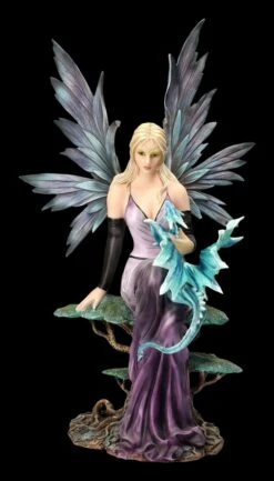 Elfenfigur Lila Auf Weltenbaum Mit Drache -Charaktermodell Geschäft 2D FS23637 Elfenfigur Fr hlingsfee Elvie mit Drache 1 1280x1280