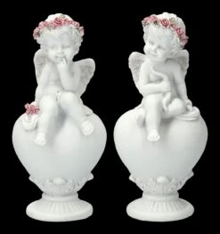 Engel Figuren - Putten Auf Herzen 2er Set