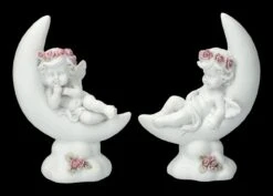 Engel Figuren - Putten Auf Monden 2er Set