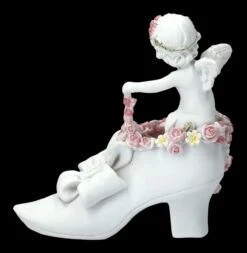 Engel Figur - Putte Mit Rosen Auf Schuh -Charaktermodell Geschäft 2D FS23690 Engel Figur Putte mit Rosen und Schuh 3 1280x1280