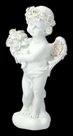 Engel Figur - Putte Mit Rosenstrauß -Charaktermodell Geschäft 2D FS23691 Engel Figur Putte mit Blumenstrauss 11 1280x1280