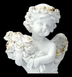 Engel Figur - Putte Mit Rosenstrauß -Charaktermodell Geschäft 2D FS23691 Engel Figur Putte mit Blumenstrauss 12 1280x1280