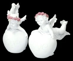 Engel Figuren 2er Set - Putten Mit "Love" Herz -Charaktermodell Geschäft 2D FS23695 Engel Figuren Putten mit Love Herz 2er Set 7 1280x1280