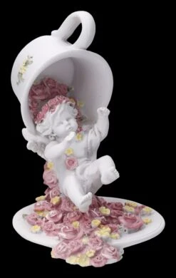Engel Figur - Putte Fällt Aus Tasse Und Rosen -Charaktermodell Geschäft 2D FS23698 Engel Figur Putte spielt mit Tasse und Rosen 8 1280x1280