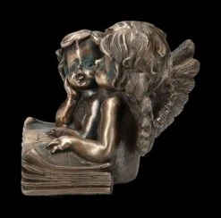 Engel Figur - Putten Auf Buch Bronziert -Charaktermodell Geschäft 2D FS23708 Engel Figur Putten auf Buch bronziert 2 1280x1280