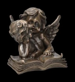 Engel Figur - Putten Auf Buch Bronziert -Charaktermodell Geschäft 2D FS23708 Engel Figur Putten auf Buch bronziert 5 1280x1280