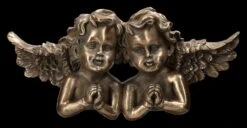 Wanddeko - Putten Betend Bronziert