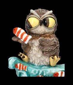 Lustige Eulen Figur Mit Fischen -Charaktermodell Geschäft 2D FS23919 Lustige Eulen figur mit Fischen 8 1280x1280