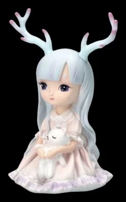 Kleine Feen Figur Mit Geweih Und Kuscheltier -Charaktermodell Geschäft 2D FS24416 Kleine Fee mit Geweih und Kuscheltier 6 1280x1280