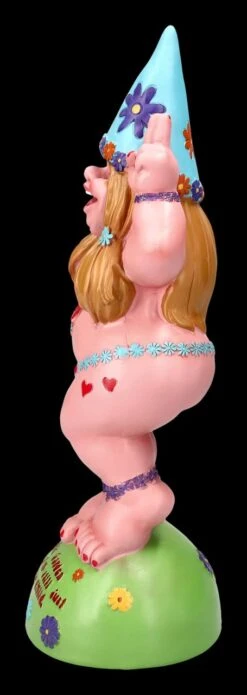 Gartenzwerg Figur - Hippie Lady Flower Power -Charaktermodell Geschäft 2D FS24479 Gartenzwerg Figur Hippie Lady Flower Power 2 1280x1280