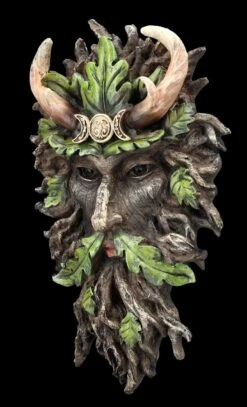 Wandrelief - Greenman Gehörnter Gott -Charaktermodell Geschäft 2D FS24517 Wandrelief Greenman Gehornter Gott 5 1280x1280