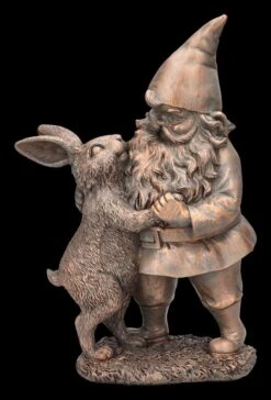 Gartenzwerg Figur Tanzt Mit Hase
