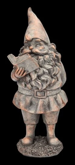 Gartenzwerg Figur Liest Buch