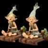 Pixie Kobold Figur Mit Frosch Auf Floß - 2er Set -Charaktermodell Geschäft 2D FS24653 Pixie Kobold Figur mit Frosch und Floss 2er Set 7 1280x1280