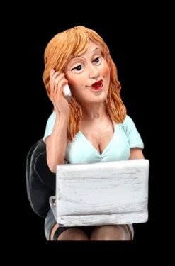 Funny Job Figur - Sekretärin Mit Laptop -Charaktermodell Geschäft 2D FS24661 Funny Job Figur Sekretarin mit Laptop 7 1280x1280