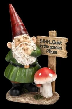 Gartenzwerg Figur - Shh Ruhe Im Garten -Charaktermodell Geschäft 2D FS24761 Gartenzwerg Figur Shh Ruhe im Gartren 6 1280x1280