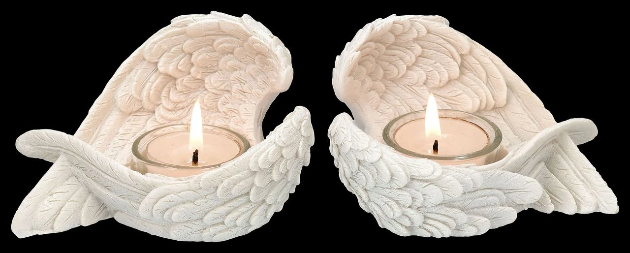 Teelichthalter - Engelsflügel 2er Set 3 Teelichthalter - Engelsflügel 2er Set