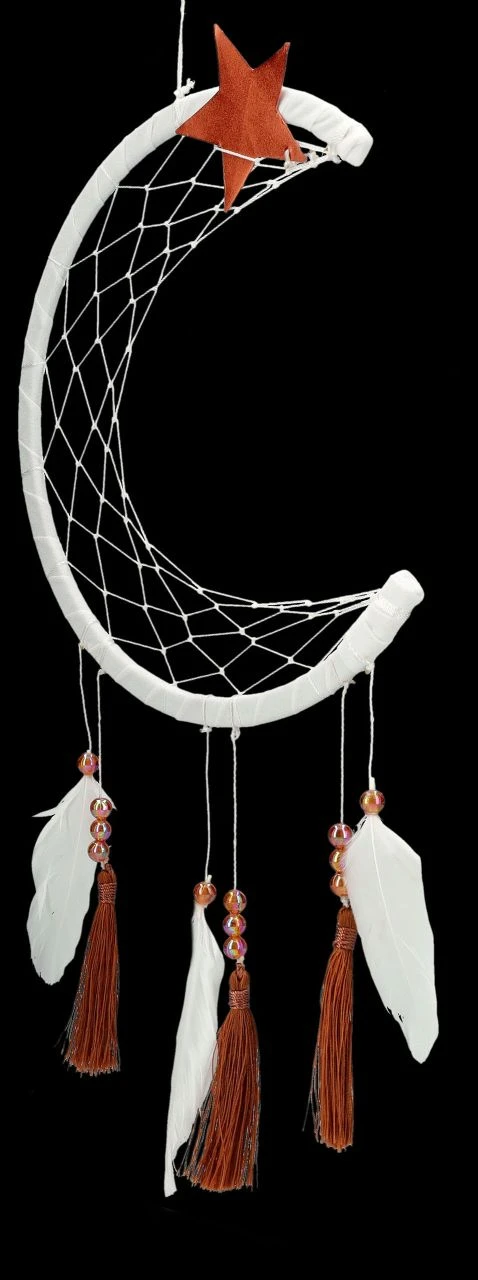 Traumfänger - Halbmond Mit Federn 4 Traumfänger - Halbmond Mit Federn – Bild 2