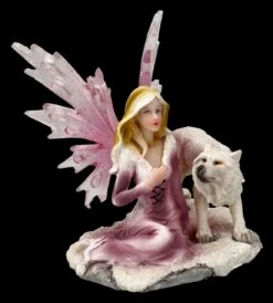 Elfen Figuren 2er Set - Rosa Feen Mit Wolf Babys -Charaktermodell Geschäft 2D FS25704 Elfen Figuren 2er Set Rosa Feen mit Wolf Babys 3 1280x1280