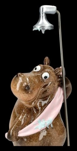 Lustige Nilpferd Figur Beim Duschen -Charaktermodell Geschäft 2D FS25929 Lustige Nilpferd Figur beim Duschen 2 1280x1280