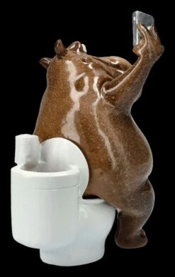 Lustige Nilpferd Figur - Selfie Am Klo -Charaktermodell Geschäft 2D FS25930 Lustige Nilpferd Figur Selfie am Klo 8 1280x1280