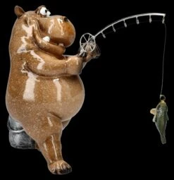 Lustige Nilpferd Figur Beim Angeln -Charaktermodell Geschäft 2D FS25931 Lustige Nilpferd Figur beim Angeln 5 1280x1280