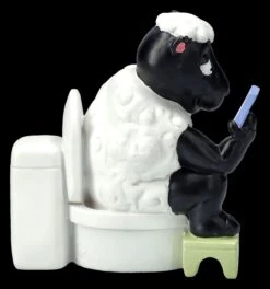 Lustige Schaf Figur - Handyzeit Am Klo -Charaktermodell Geschäft 2D FS25932 Lustige Schaf Figur Handyzeit am Klo 6 1280x1280