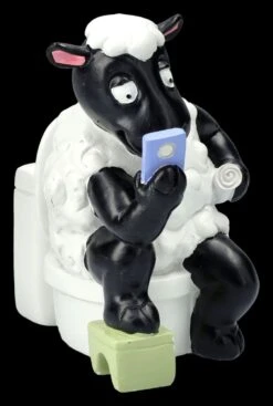 Lustige Schaf Figur - Handyzeit Am Klo -Charaktermodell Geschäft 2D FS25932 Lustige Schaf Figur Handyzeit am Klo 7 1280x1280
