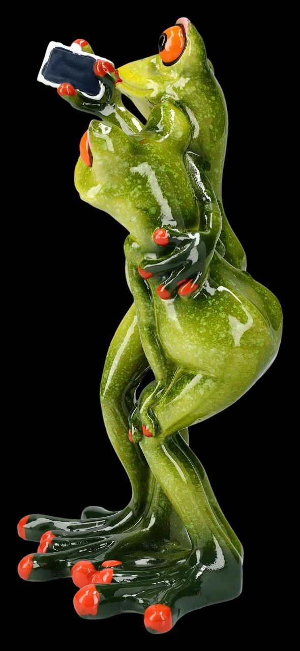 Lustige Frosch Figur - Liebespaar Selfie 6 Lustige Frosch Figur - Liebespaar Selfie – Bild 4