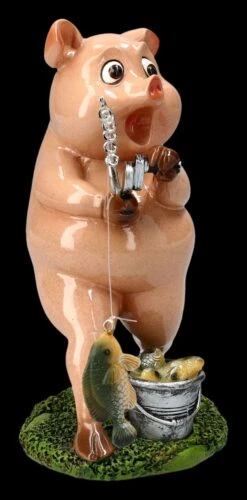Lustige Schweine Figur Beim Angeln -Charaktermodell Geschäft 2D FS25946 vLustige Schweine Figur beim Angeln 6 1280x1280