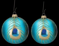 Weihnachtskugeln 9er Set - Elegante Weihnachten Pfau -Charaktermodell Geschäft 2D FS26201 Weihnachtskugel 2er Set t rkis 1 1280x1280