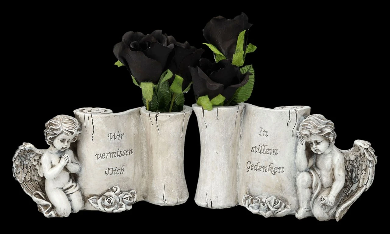 Grabengel Figuren Set Mit Vase