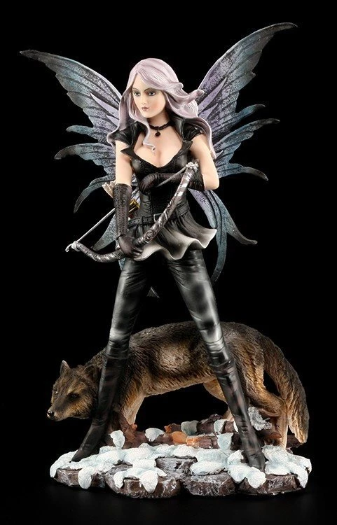 Elfen Figur - Bogenschützin Mit Wolf 4 Elfen Figur - Bogenschützin Mit Wolf – Bild 2