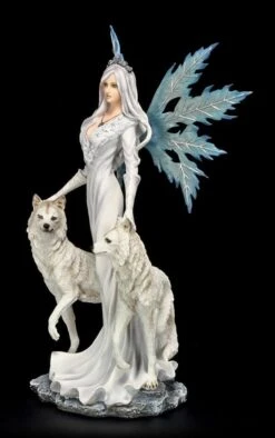 Große Elfen Figur - Maylea Mit Zwei Weißen Wölfen -Charaktermodell Geschäft 6610 2 elfe weisse woelfe 2 1280x1280