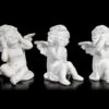Drei Weiße Cherubim Figuren - Nichts Böses